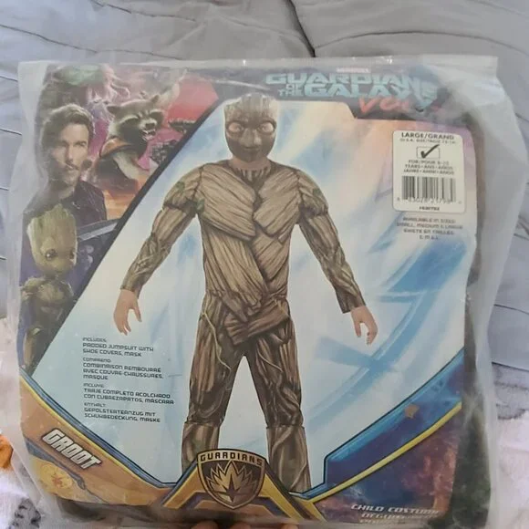 Marvel Groot Costume Kids Large (8–10 yrs) Guardians of the Galaxy - Picture 2 of 8